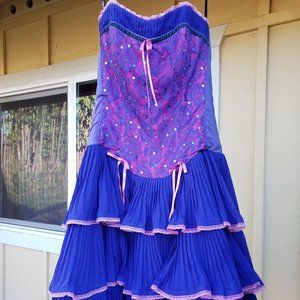 BETSEY JOHNSON EVENING COLLECTION TIERED CORSET PARTY/COCKTAIL DRESS SIZE 6